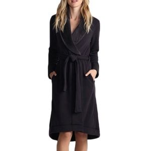 UGG Women's Duffield Black Fleece Robe